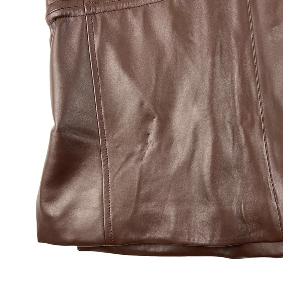 Matteo Perin Italian Luxury Handmade Brown Leather Jacket - Picture 11 of 16